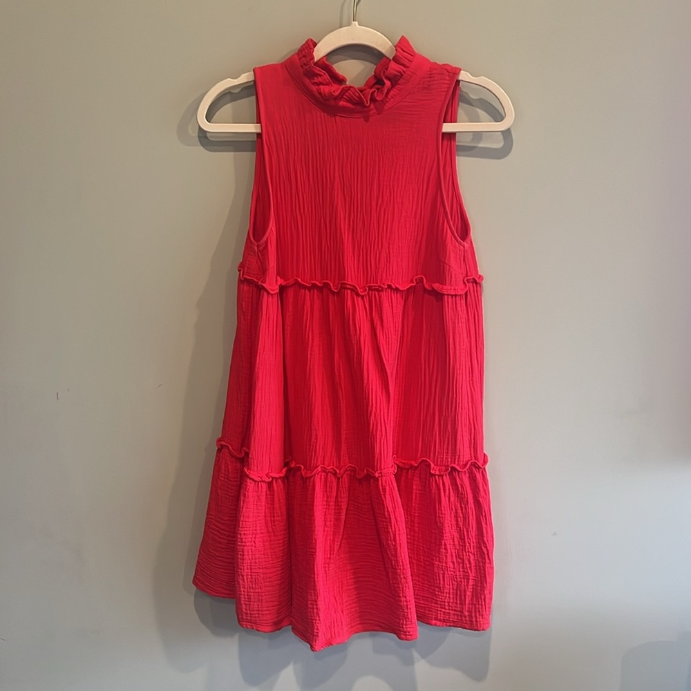 Tuckernuck || Pomander Place Red Lightweight Cotton Gauze Morgan Dress - Picture 2 of 6